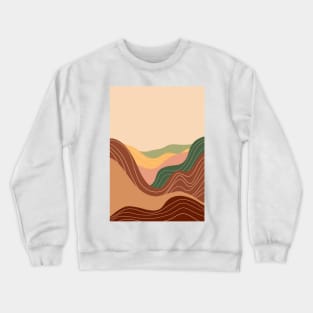 Modern Earthy Tones Mountains 16 Crewneck Sweatshirt